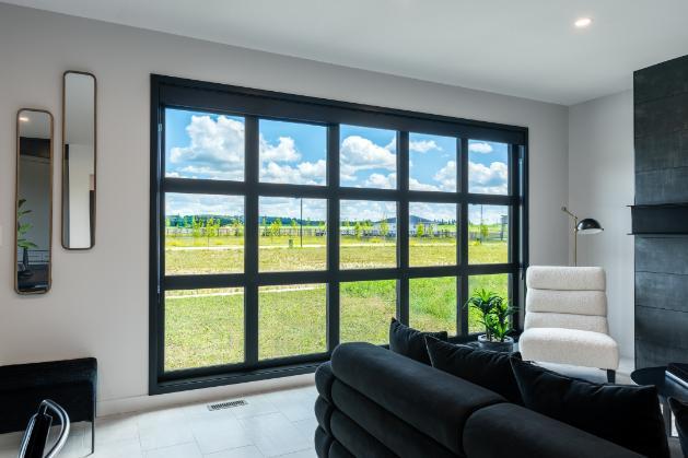 Large picture window looking out onto the Timberlands community